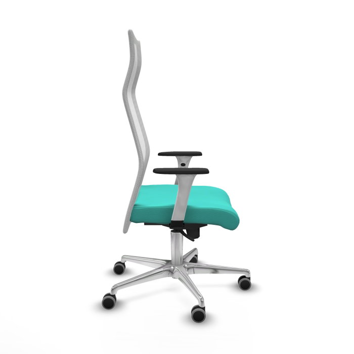 PIQUERAS Y CRESPO Sillón Albacete con Mecanismo Sincro, Similpiel Turquesa y Malla Blanco PIQUERAS Y CRESPO Sillón Albacete con Mecanismo Sincro, Similpiel Turquesa y Malla Blanco