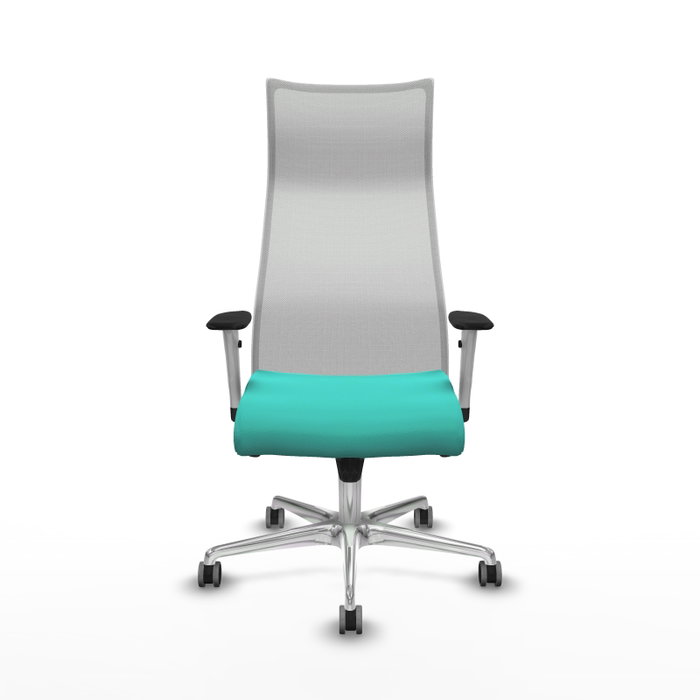 PIQUERAS Y CRESPO Sillón Albacete con Mecanismo Sincro, Similpiel Turquesa y Malla Blanco PIQUERAS Y CRESPO Sillón Albacete con Mecanismo Sincro, Similpiel Turquesa y Malla Blanco