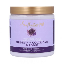 Shea Moisture Purple Rice Water Mascarilla 8Oz/227G para Cuidado del Color y Fortalecimiento Capilar