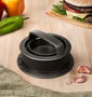 Kinvara Prensa Hamburguesa 3 en 1 Antiadherente PP Negro 12.5 x 5.8 x 12.5 cm (Set de 12)