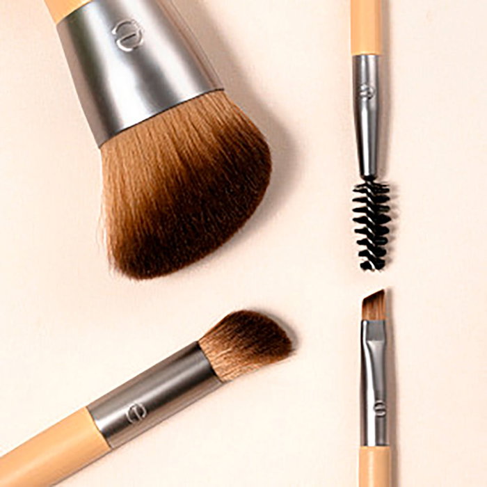 Ecotools NEW NATURAL ESTUCHE 3 u Brochas de Maquillaje para un Acabado Natural