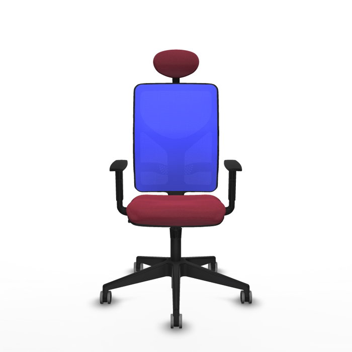 PIQUERAS Y CRESPO Silla de oficina Motilla con mecanismo Sincro, Granate y Azul PIQUERAS Y CRESPO Silla de oficina Motilla con mecanismo Sincro, Granate y Azul
