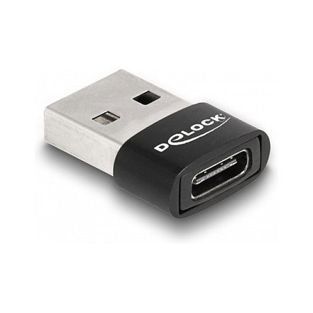 DeLOCK Adaptador USB A a USB C Macho-Hembra USB 2.0 Negro, 480 Mbps, 5V/3A - REF: DELOCK USB 2.0 Adapter
