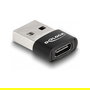 DELOCK Adaptador USB 2.0 USB Typ-A St > USB Type-C Bu schwarz negro