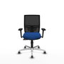 PIQUERAS Y CRESPO Silla de oficina Yunquera con mecanismo Sincro, Azul y Negro