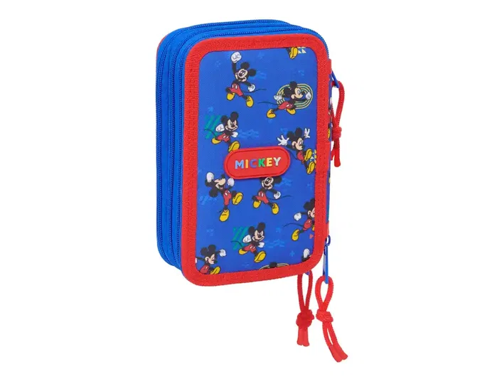 Safta Plumier Escolar Mickey Mouse Today Triple Cremallera 37 Piezas