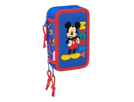 Safta Plumier Escolar Mickey Mouse Today Triple Cremallera 37 Piezas