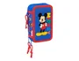 Safta Plumier Escolar Mickey Mouse Today Triple Cremallera 37 Piezas