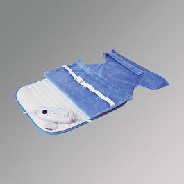 FM Calefacción Almohadilla Eléctrica para Cervical y Espalda, 100W, Regulación 6 Niveles, Display Digital, Autoapagado 90 Min, 60 x 40 cm