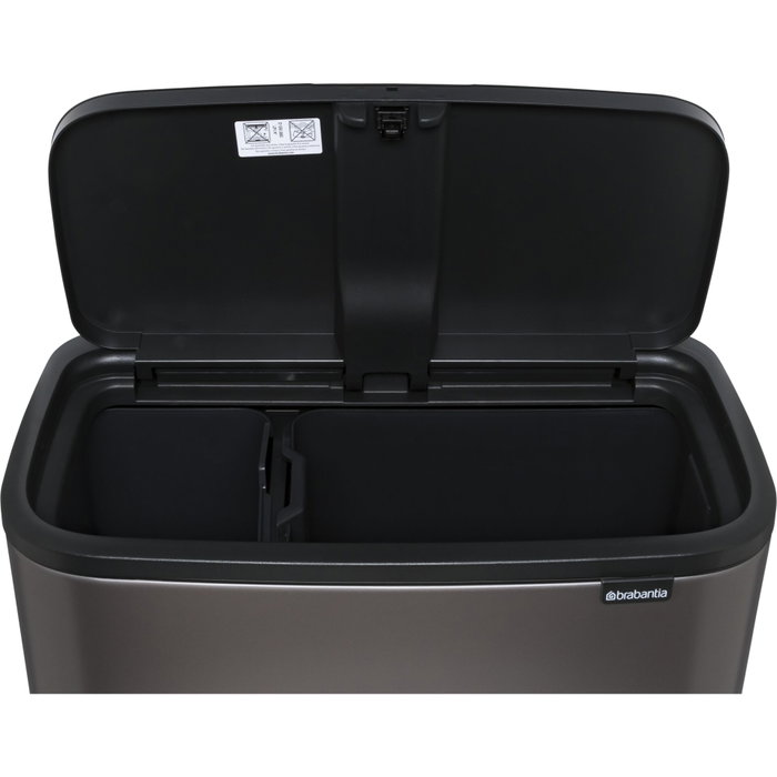 Brabantia Bo Touch Bin Platinum 11 + 23 L