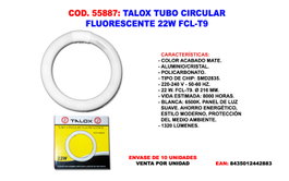 Talox Tubo Circular Fluorescente 22 W FCL-T9 1320 Lume Ø216 mm