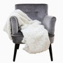 DKD Home Decor Boucle 2c24 Manta para Sofá Crudo 170 x 130 cm (2 Unidades)