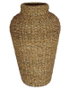 DKD Home Decor Jarrón Seagrass y Metal Natural 35x35x70 cm