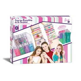 Tachan Set de Joyas Trenzadas para Crear Pulseras, Incluye Cordones, Borlas y Colgantes, +5 Años