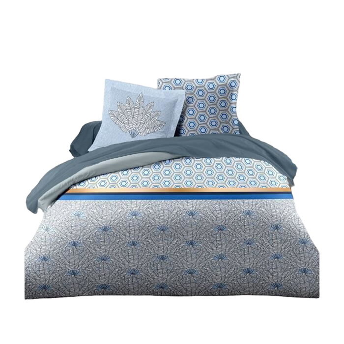 Home Linge Passion Juego de edredón Luxor - Azul y blanco Home Linge Passion Juego de edredón Luxor - Azul y blanco