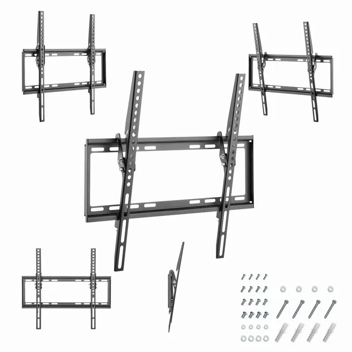 Gembird WM-55T-03 Soporte de Pared para TV de 32'' a 55'' (139.7 cm), VESA 200x200 a 400x400, Capacidad 35 kg, Inclinación 8°, Negro