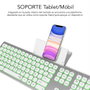 Subblim Master Teclado Inalámbrico Retroiluminado Plata y Blanco