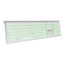 Subblim Master Teclado Inalámbrico Retroiluminado Plata y Blanco