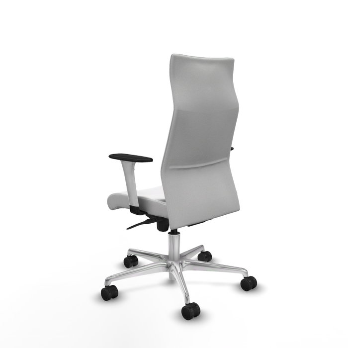 PIQUERAS Y CRESPO Sillón Albacete Blanco con Mecanismo Sincro y Base de Aluminio
