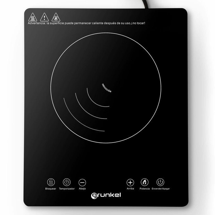 Grunkel Placa de Inducción 2000W Negro
