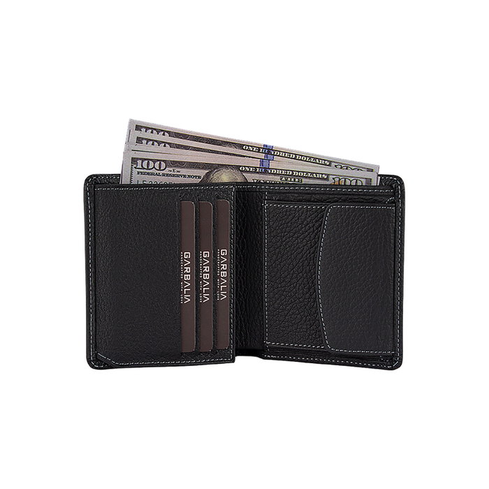 Zoozie Bags Dallas - Gray Cartera para Hombre 100% Piel Auténtica Color Gris