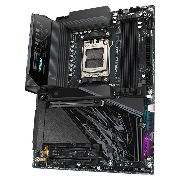 Gigabyte X870E AORUS ELITE X Placa Base AMD X870E, Socket AM5, ATX, DDR5 (hasta 9000 MHz), Wi-Fi 7, LAN 5GbE, USB4, 4x M.2, compatible con Ryzen 7000/8000/9000 Series