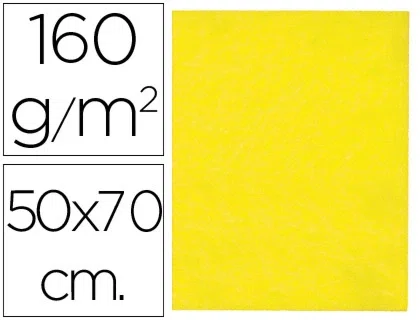 Liderpapel Fieltro 50x70 cm Amarillo 160 g/m2 para Manualidades y Uso Escolar Liderpapel Fieltro 50x70 cm Amarillo 160 g/m2 para Manualidades y Uso Escolar