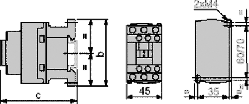SCHNEIDER ELECTRIC LC1D09BL TeSys D Contactor 3-polar 9A 24VDC