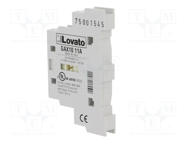LOVATO ELECTRIC Contactos auxiliares GA lateral NC + NA