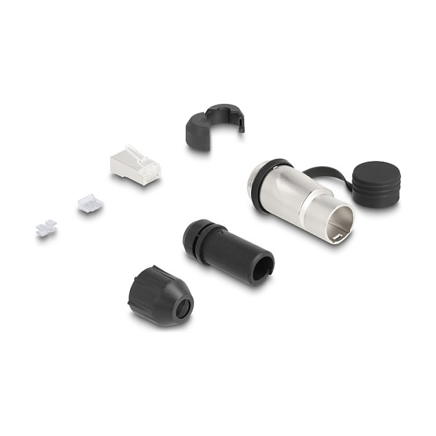 DeLOCK Enchufe Modular RJ45 Cat.6A con Acoplador de Paso y Protección IP66 DeLOCK Enchufe Modular RJ45 Cat.6A con Acoplador de Paso y Protección IP66