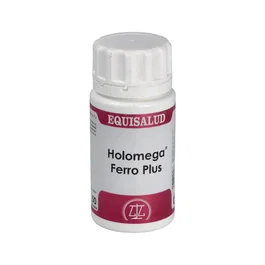 EQUISALUD Holomega Ferro Plus 180 Capsulas - Complemento con Hierro, Vitaminas B y C, Bioflavonoides, L-Cisteina, Energizante - Apto Vegetarianos