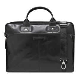 dbramante1928 Maletín KRONBORG 16IN Negro para Portátil de hasta 16 Pulgadas en Cuero