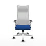PIQUERAS Y CRESPO Sillón Albacete con mecanismo Sincro, Azul y Blanco