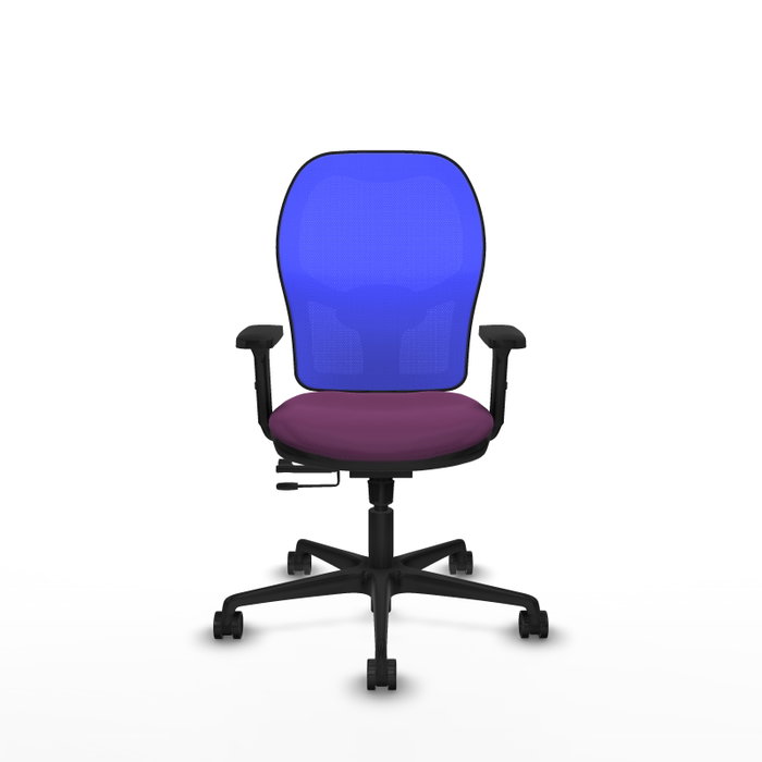 PIQUERAS Y CRESPO Silla de oficina Jorquera con mecanismo Sincro/Traslack, Morado y Azul