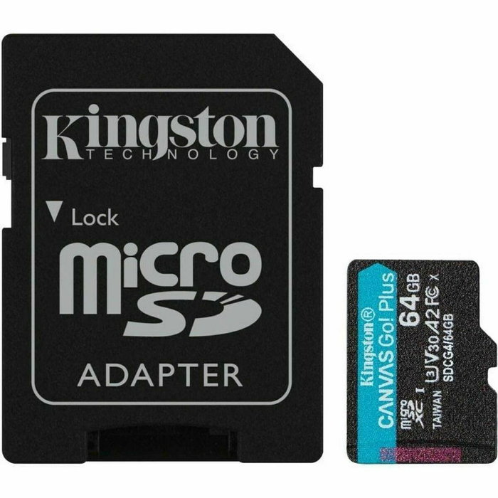 Kingston Canvas Go! Plus 64 GB microSDXC A2 U3 V30 con adaptador