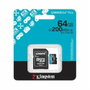 Kingston Canvas Go! Plus 64 GB microSDXC A2 U3 V30 con adaptador