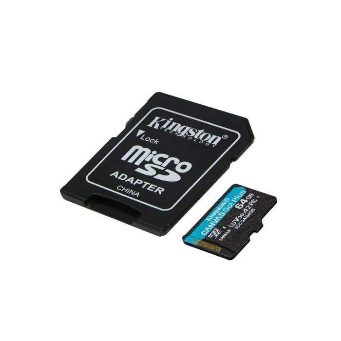 Kingston Canvas Go! Plus 64 GB microSDXC A2 U3 V30 con adaptador