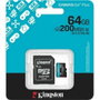 Kingston Canvas Go! Plus 64 GB microSDXC A2 U3 V30 con adaptador