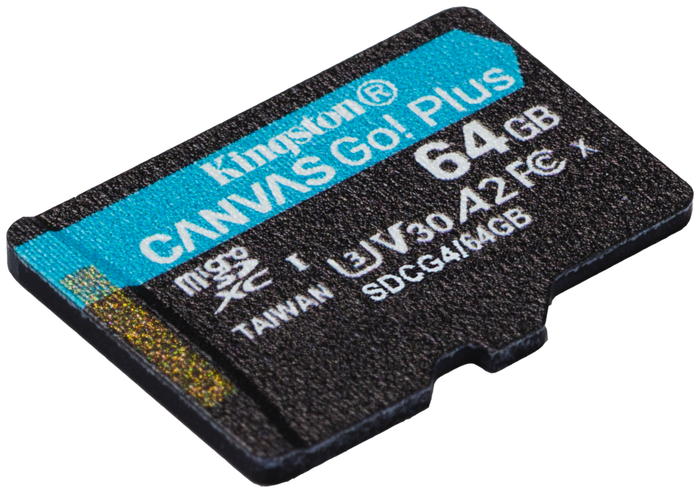Kingston Canvas Go! Plus 64 GB microSDXC A2 U3 V30 con adaptador