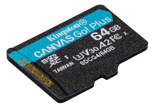 Kingston Canvas Go! Plus 64 GB microSDXC A2 U3 V30 con adaptador