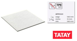 Tatay Alfombrilla de Baño Diamond 54 x 54 cm Blanco