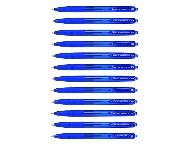 Pilot Bolígrafo Super Grip G Retráctil Azul 1.0 mm (Set de 12)