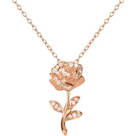 PEERS HARDY Colgante Rosa La Bella y la Bestia Disney Plata 925
