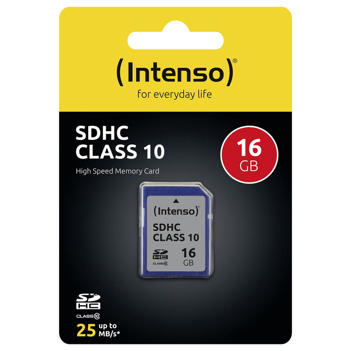 Intenso 3411470 Tarjeta SDHC 16GB Clase 10 Velocidad 25 MB/s