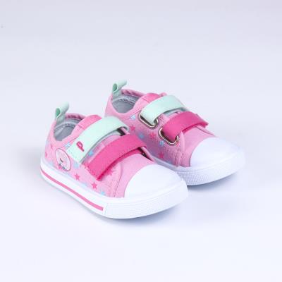Zapatilla Loneta Suela Pvc Velcro Peppa Pig Rosa 23