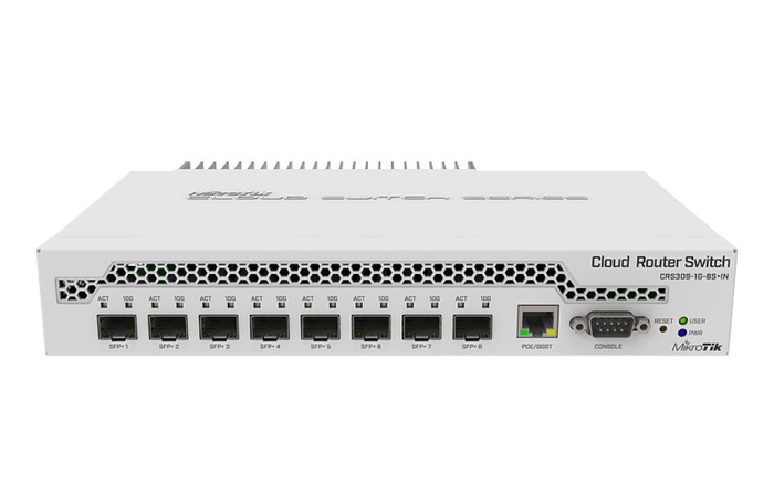 Mikrotik CRS309-1G-8S+IN Cloud Router Switch con 8 SFP+ y 1 puerto Gigabit
