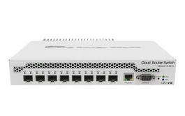 Mikrotik CRS309-1G-8S+IN Cloud Router Switch, Switch Gestionado 1Puerto Gigabit + 8 SFP+ 10Gb/s, PoE, 512MB RAM, Montaje Rack