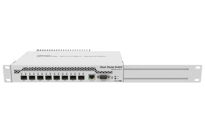 Mikrotik CRS309-1G-8S+IN Cloud Router Switch, Switch Gestionado 1Puerto Gigabit + 8 SFP+ 10Gb/s, PoE, 512MB RAM, Montaje Rack