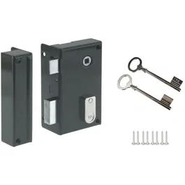Yale Cerradura Vertical de Superficie YAV36G con Rodillo Izquierdo, Caqui, Puerta de Comunicación Interior - 2 Llaves Incluidas