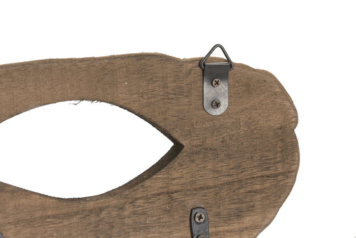 DKD Home Decor Perchero Blanco Natural Paulownia Metal 4.5 x 18 x 39 cm (4 Unidades)